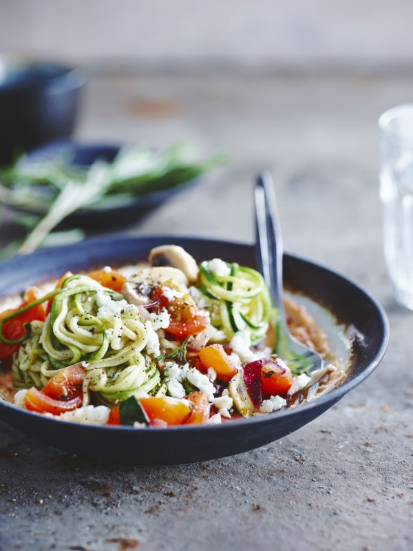 Courgette spaghetti uit het boek De flexikok van Veerle De Brabanter