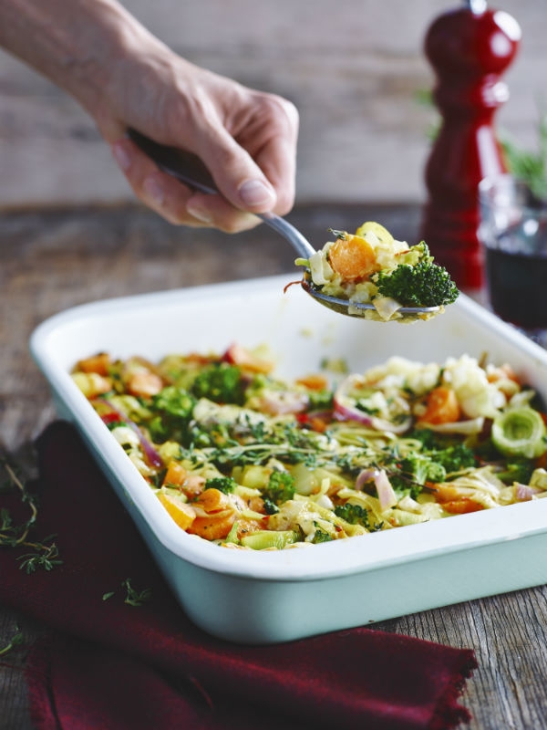 Aardappelschotel met rode curry en kokos uit De flexikok van Veerle De Brabanter